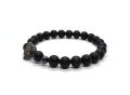 Bransoletka męska kamienie naturalne czarny onyks indianin