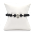 Bransoletka męska kamienie naturalne czarny onyks indianin baltoro design