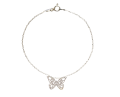 Bransoletka łańcuszkowa motyl ażurowy srebro 925