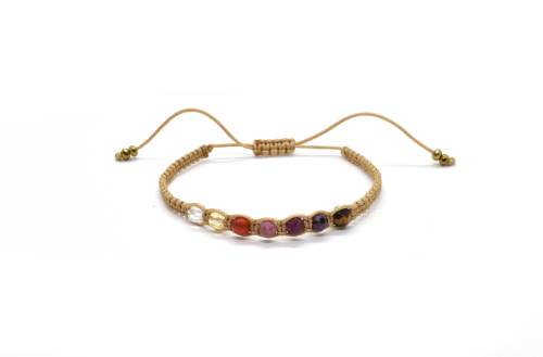 Bransoletka znak zodiaku kamienie naturalne LEW