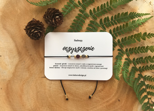 Bransoletka amulet kamienie naturalne Oczyszczenie baltoroDESIGN