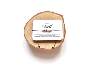 Bransoletka amulet kamienie naturalne PRZYJAŹŃ turmalin lapis lazuli opal