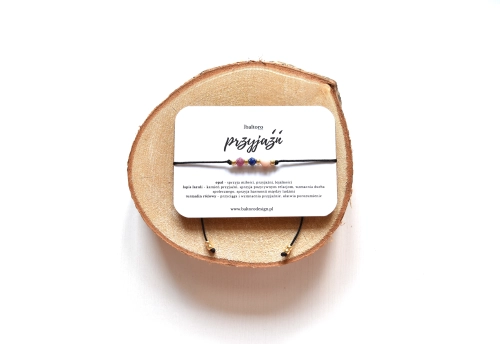 Bransoletka amulet kamienie naturalne PRZYJAŹŃ