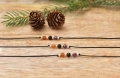 Bransoletka ochronna z kamieni naturalnych RÓWNOWAGA – ametyst, czarny onyks, pomarańczowy agat | Amulet na sznurku