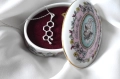 Srebrny naszyjnik estrogen | Łańcuszek srebro 925 wzór chemiczny  | Baltoro Design