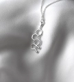 Srebrny naszyjnik estrogen | Łańcuszek srebro 925 wzór chemiczny  | Baltoro Design