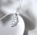 Srebrny naszyjnik estrogen | Łańcuszek srebro 925 wzór chemiczny  | Baltoro Design