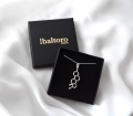 Srebrny naszyjnik estrogen | Łańcuszek srebro 925 wzór chemiczny  | Baltoro Design