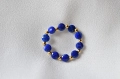 Pierścionek elastyczny z naturalnych kamieni lapis lazuli srebro | Baltoro Design