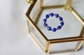 Pierścionek elastyczny z naturalnych kamieni lapis lazuli srebro | Baltoro Design