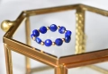 Pierścionek elastyczny z naturalnych kamieni lapis lazuli srebro | Baltoro Design