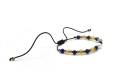 Bransoletka na sznurku z perłą kamienie naturalne: cytryn, lapis lazuli, hematyt | Baltoro Design