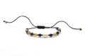 Bransoletka na sznurku z perłą kamienie naturalne: cytryn, lapis lazuli, hematyt | Baltoro Design