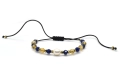 Bransoletka na sznurku z perłą kamienie naturalne: cytryn, lapis lazuli, hematyt | Baltoro Design