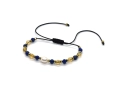 Bransoletka na sznurku z perłą kamienie naturalne: cytryn, lapis lazuli, hematyt | Baltoro Design
