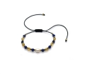 Bransoletka na sznurku z perłą kamienie naturalne: cytryn, lapis lazuli, hematyt | Baltoro Design